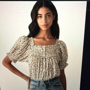 DOEN Sz M Farley Top in Jardin Du Chateau Floral